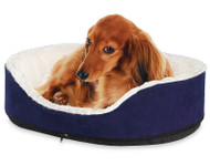 Wht/blk Sm Rnd Dog Bed