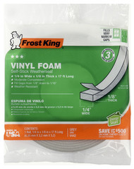 1/4x1/8 Gry Foam Tape