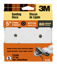 5pk 5" 80g Med Sanddisc