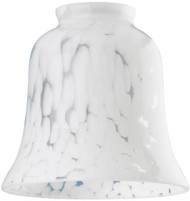 4-3/4wht/clr Glas Shade
