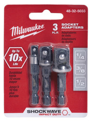3pc 1/4"hex Adapter Set