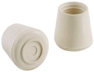 4pk 1-1/4" Wht Leg Tip