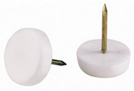 4pk 7/8" Wht Nail Glide