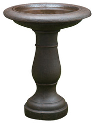 20" Clay Rnd Bird Bath