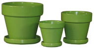 7.5" Grn Std Pot/saucer