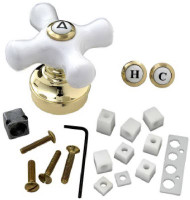 Pb/wht Tub/shwr Handle