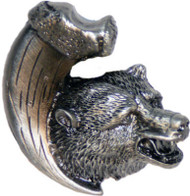 Pewt L Bear/claw Knob