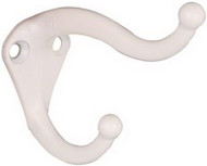 2pk Wht Coat/hat Hook