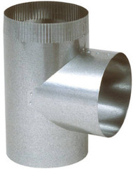 6" Hvac 30ga Straig Tee