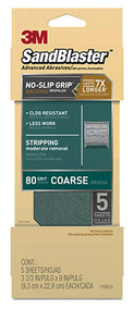 5pk 80g Grn Sandpaper