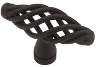 2"blk Birdcag Oval Knob