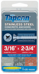 25pk 3/16x2.75ph Anchor