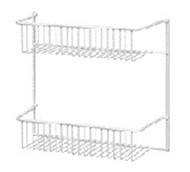 2 Shelf 12" Wht Dr Rack