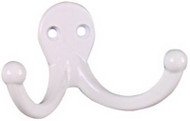 2pk Wht Dbl Cloth Hook