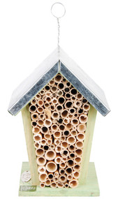 7.9"lt Grn Wd Bee House