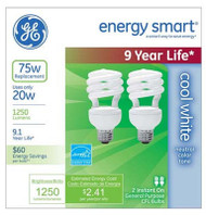 Ge 2pk 20w Cw Cfl Bulb