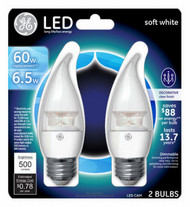 Ge 2pk 7w Clr Led Bulb