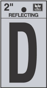 2" Blk Refl Letter D