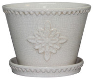12" Wht Lorna Planter