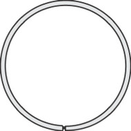 25pk 3" Split Key Ring