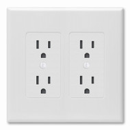 Wht 2g Deco Wall Plate