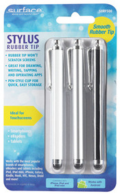 3pk Rubb Tip Stylus