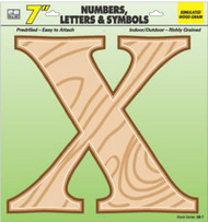 7" Wd Grain Letter X