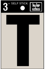 3" Blk Adhes Letter T