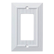 Wht Bead Sgl Deco Plate