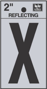 2" Blk Refl Letter X
