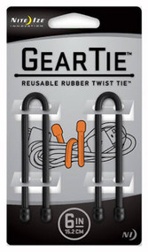 2pk 6" Blk Gear Tie