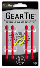4pk 3" Red Gear Tie