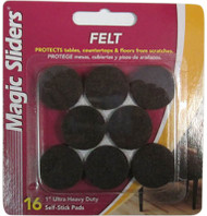 16pk 1" Brn Felt Pad
