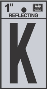 1" Blk Refl Letter K