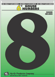 6" Blk Plas Number 8