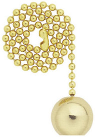 12" Brs Ball Pull Chain