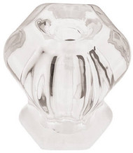 1-1/8" Clr Glass Knob