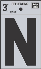 3" Refl Vinyl Letter N