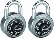2pk 1-7/8"ss Combo Lock