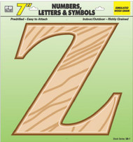 7" Wd Grain Letter Z