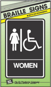 6x9brail Wome Rest Sign