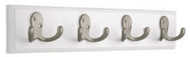 16" Wht Rail/4 Ni Hook