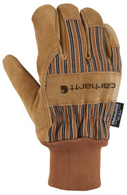 Lg Brn Suede Knit Glove