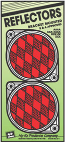 2pk 3-1/4"red Reflector
