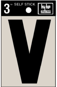 3" Blk Adhes Letter V