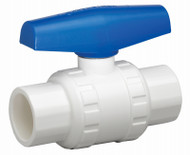 1-1/2"wht Pvc Ballvalve
