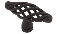 2" Blk Birdcage Knob