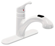 Wht Sgl Pull Out Faucet