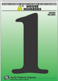 6" Blk Plas Number 1