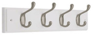 18" Wht 4hook Rail/hook